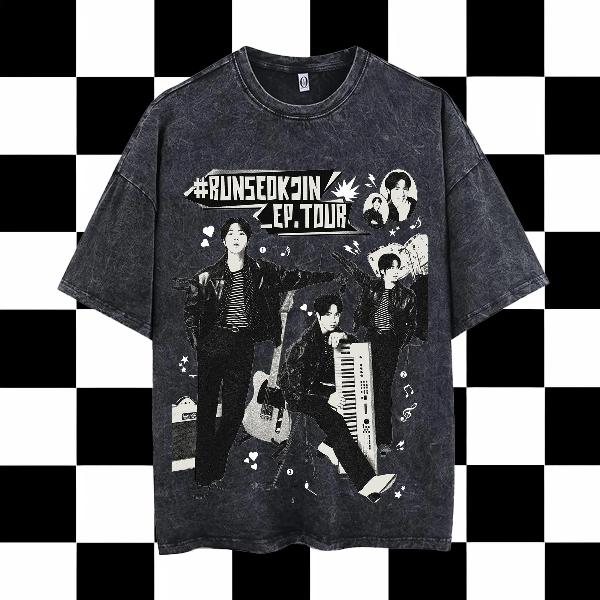 BTS JIN RUNSEOKJIN 顔プリントTシャツS RUNSEOKJIN 顔Tシャツ BTS