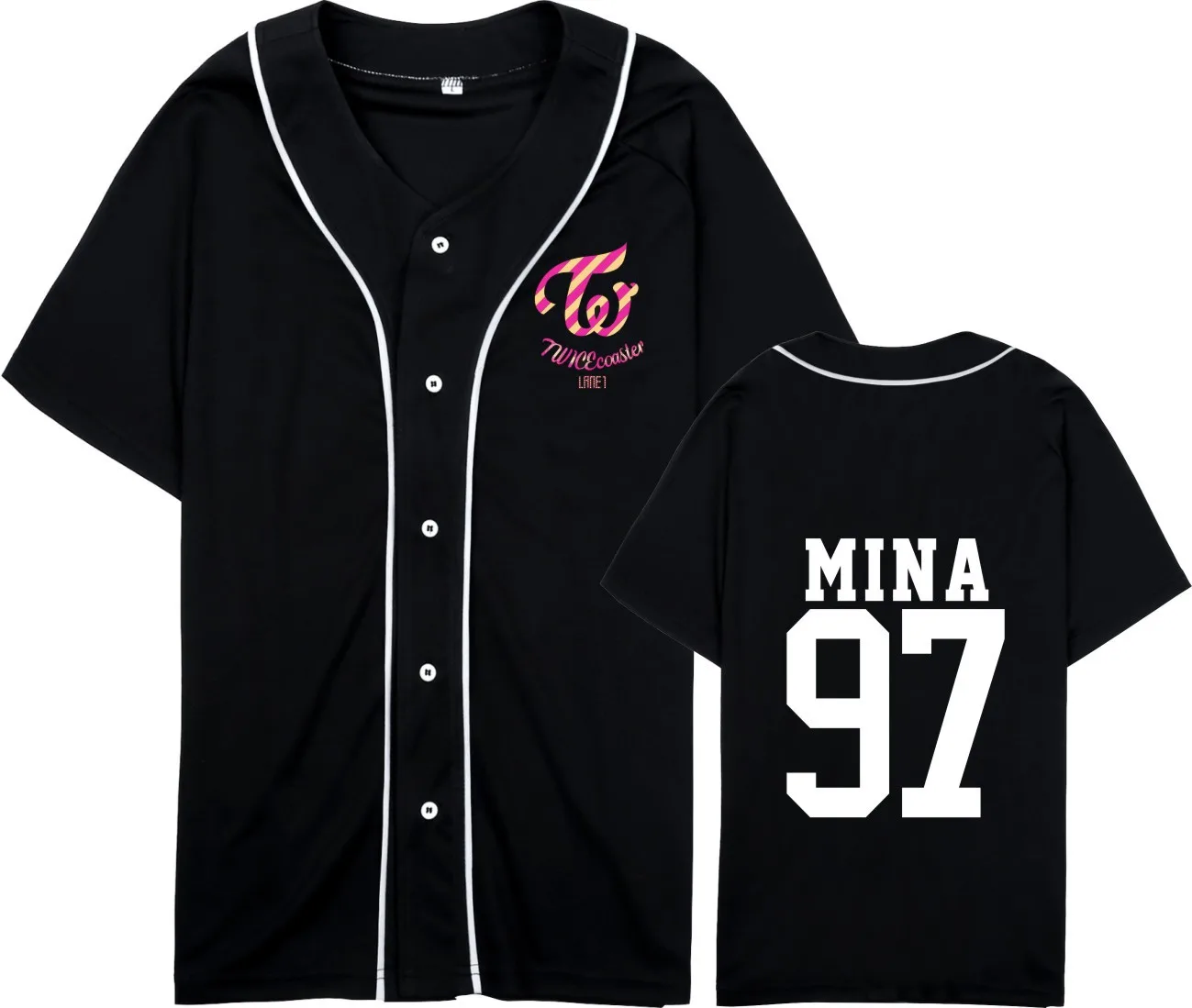 KPOP Twice Merch Baseball Jersey JIYHO CHAEYOUNG SANA DAHYUN