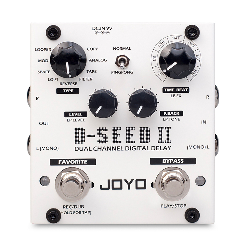 JOYO D-SEED II Delay Effect Guitar Pedal LOOPER Function Stereo