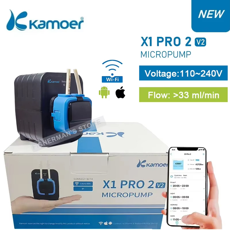 Kamoer X1 PRO 2 V2 WiFi Bluetooth APP Dosing Pump Fish Tank