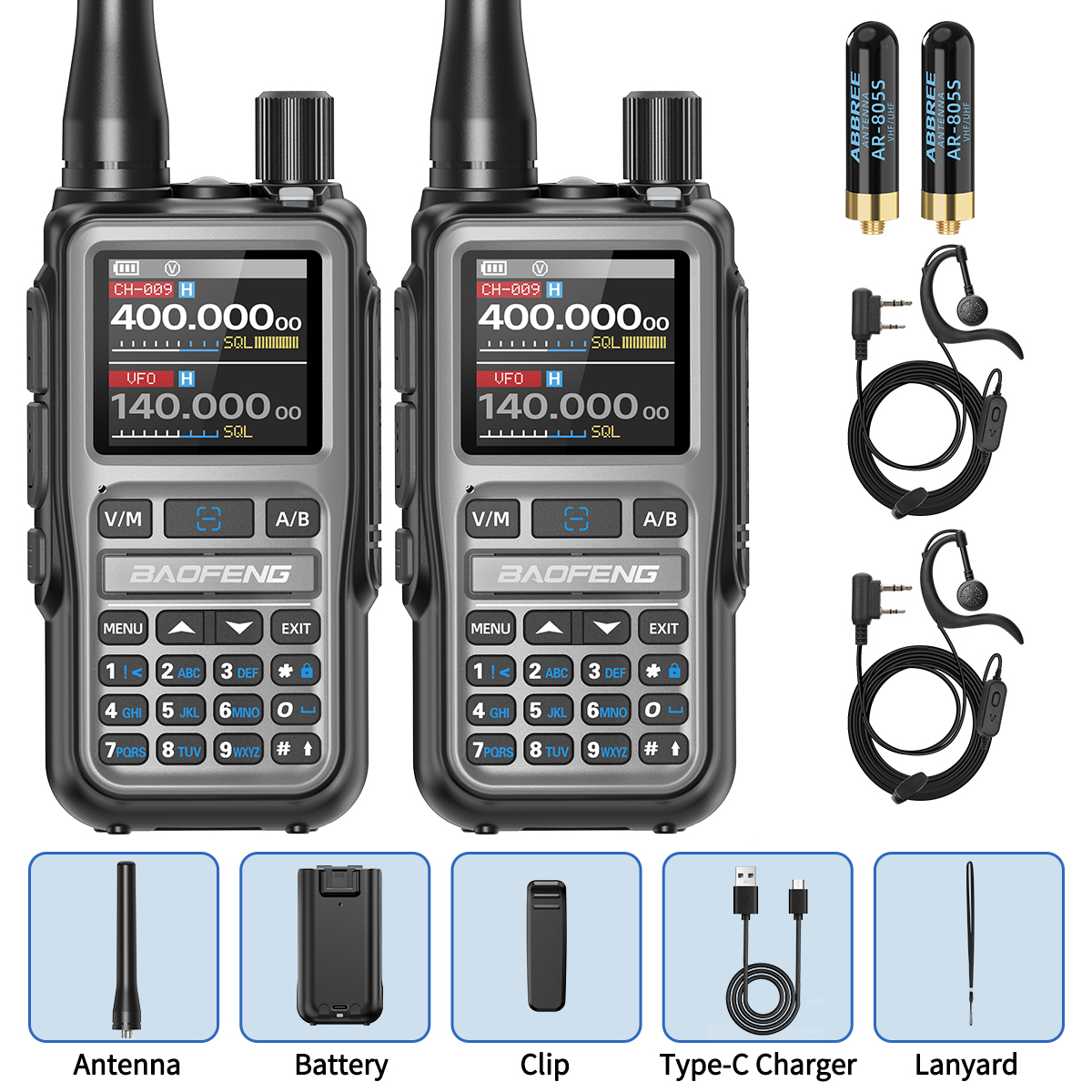 BAOFENG ミニトランシーバー UV-5R マルチバンド Bluetooth