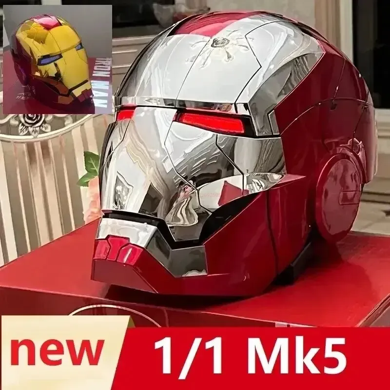 音声制御付きmk5アイアンマンヘルメット、発光マスク、開閉、中国と
