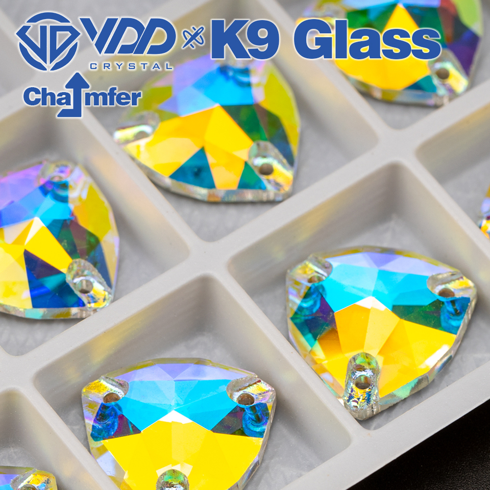 VDD Trilliant AAAAA Top Quality K9 Glass Sew On Crystal AB