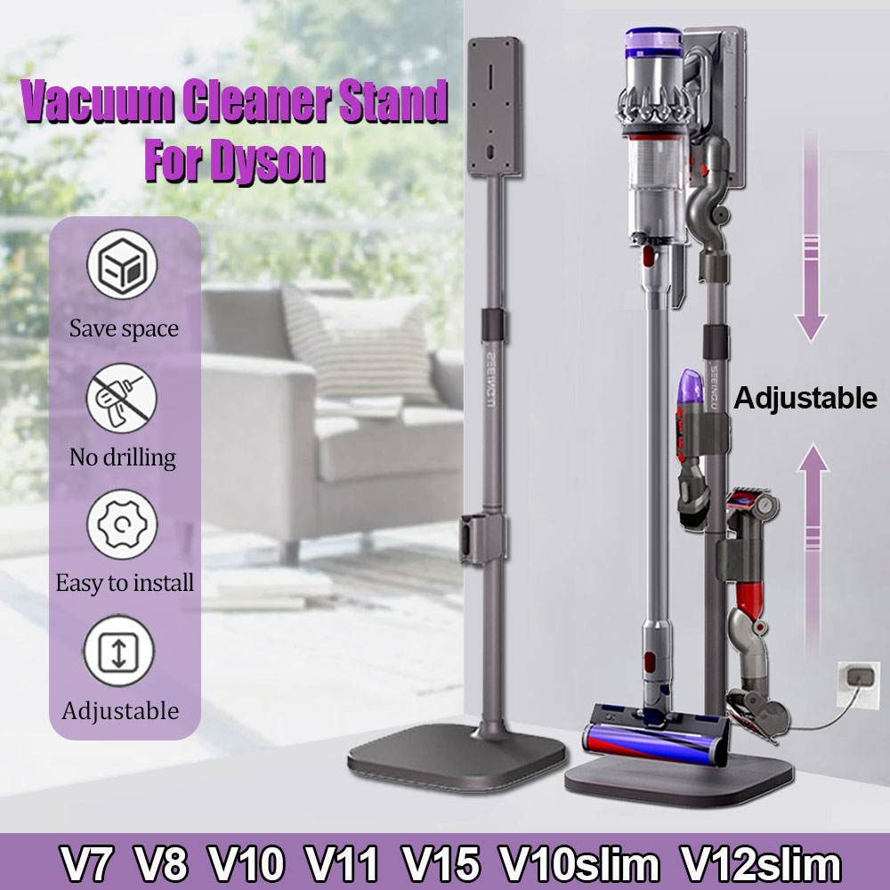Dyson v10 v11 v15 v12用の掃除機スタンド,調整可能な高さ (110~129cm