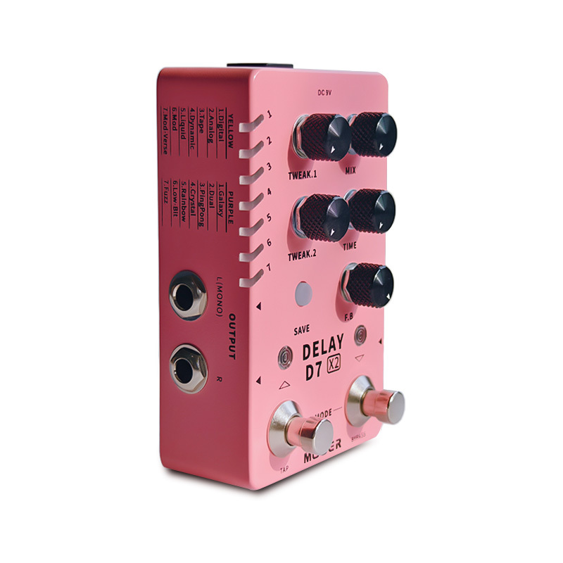 mooer D7 DELAY ピンク ディレイペダル MOOER D7 - 6種類のディレイと