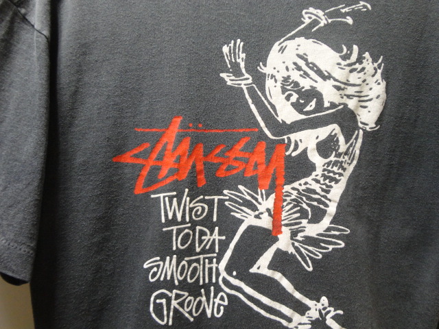 80〜90'S OLD STUSSY T-SH(オールドステューシー ツイストガール T