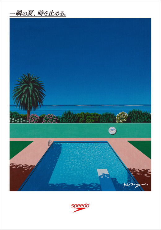 永井博 HIROSHI NAGAI ポスター POOLSIDE SUNSET 永井博 HIROSHI NAGAI