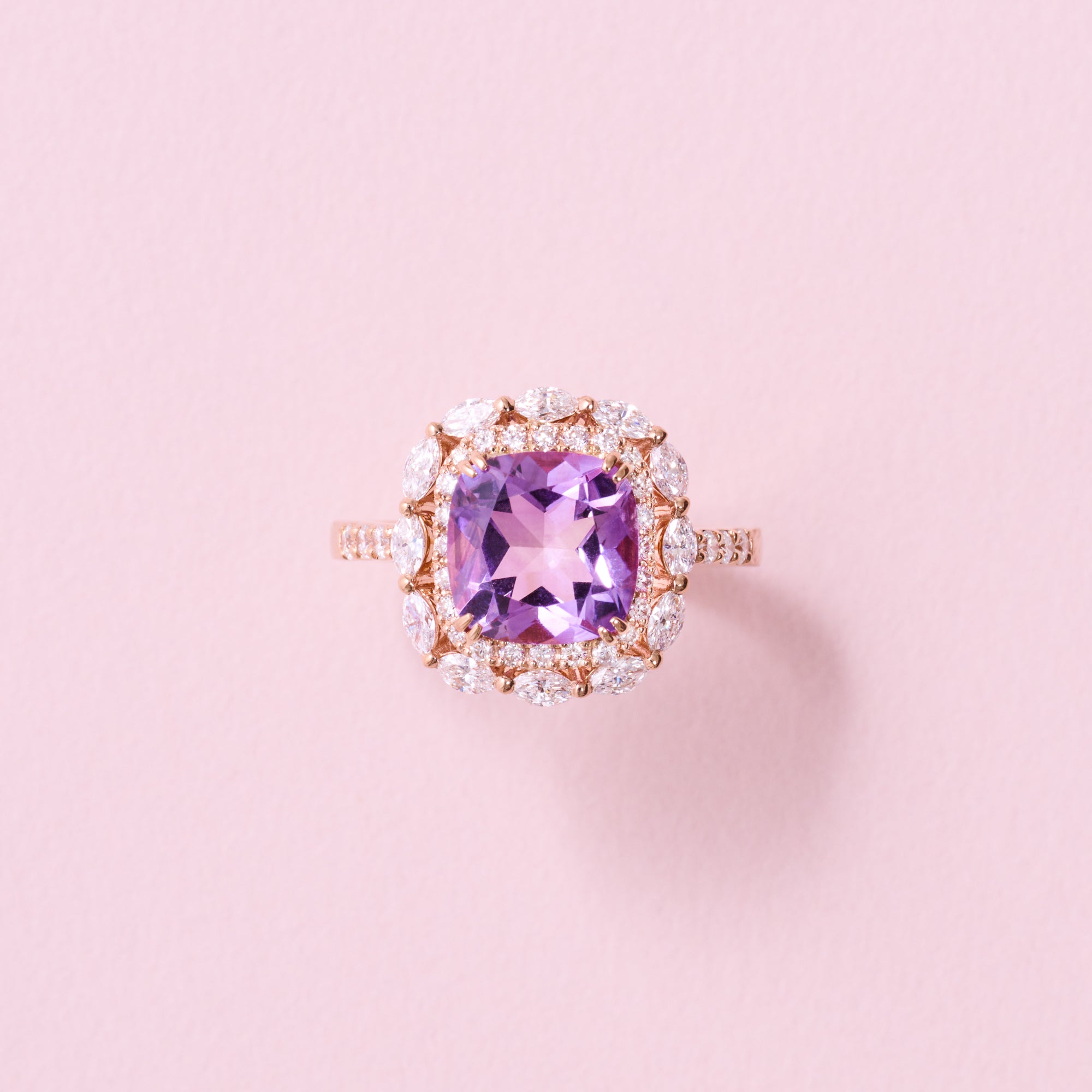 マドンナリリー］リング ライトアメジスト/グリーンアメジスト | A