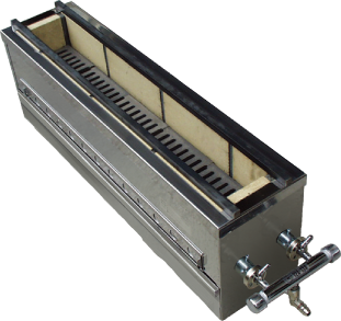 火おこし用ガスバーナー付炭用焼鳥器 | ステンレス厨房機器の設計