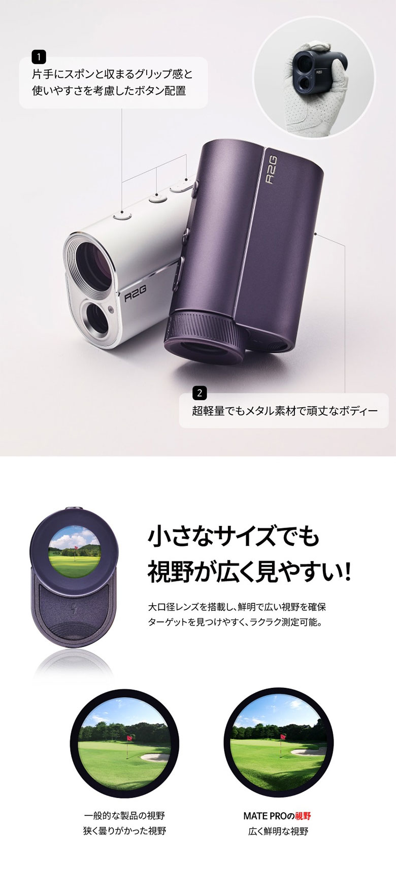 R2G MATE PRO レーザー 距離測定器の通販 テレ東アトミックゴルフ