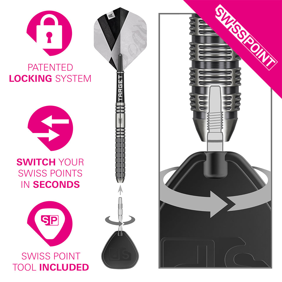 Target Beau Greaves G1 Swiss Point Steel Tip Darts - 23gm