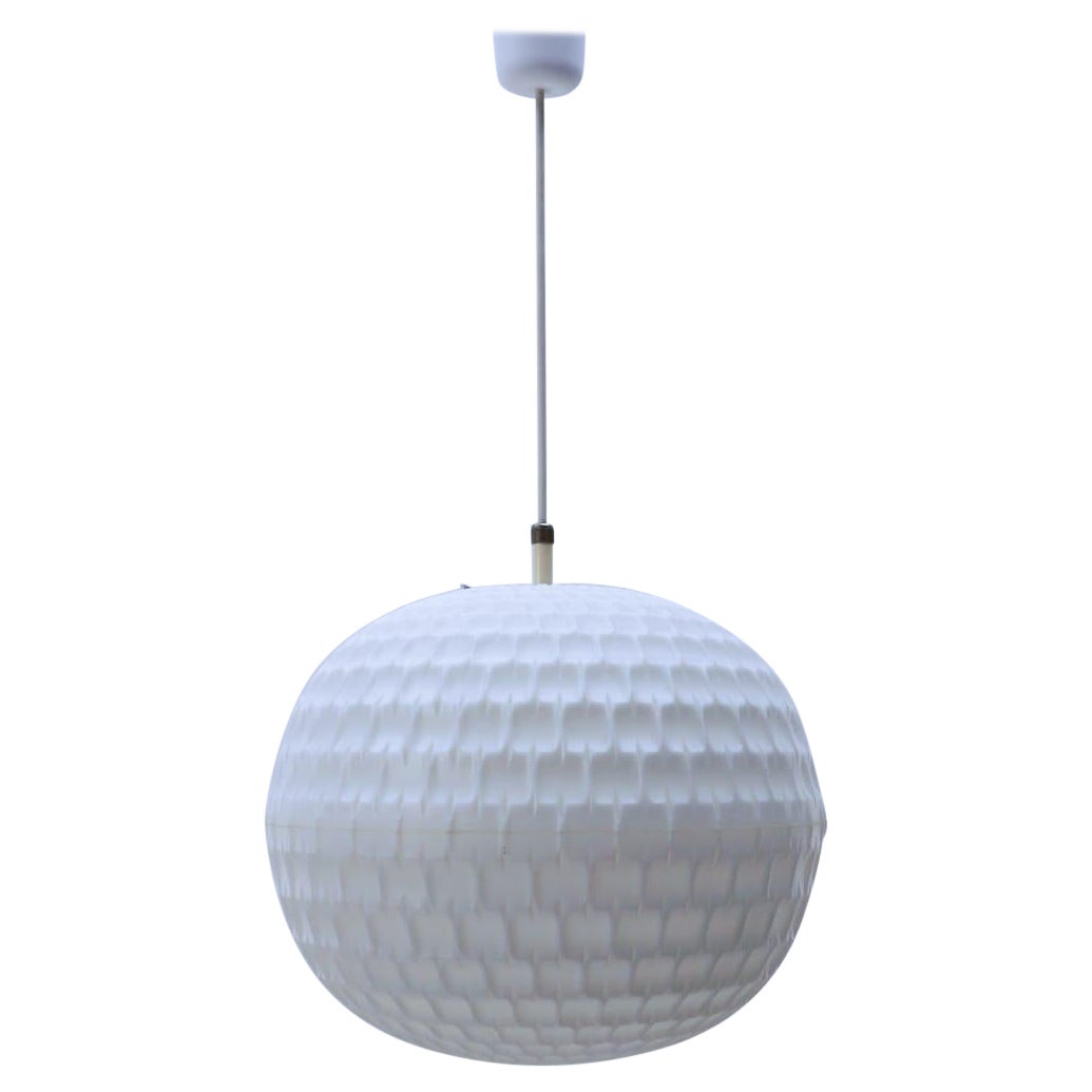 White Acrylic Pendant Golf Ball Lamp by Aloys F. Gangkofner, Erco