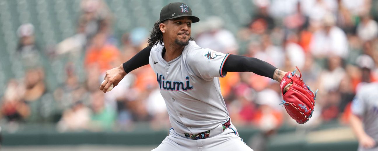 Eury Pérez, Walker Buehler Miami Marlins' Eury Perez makes solid