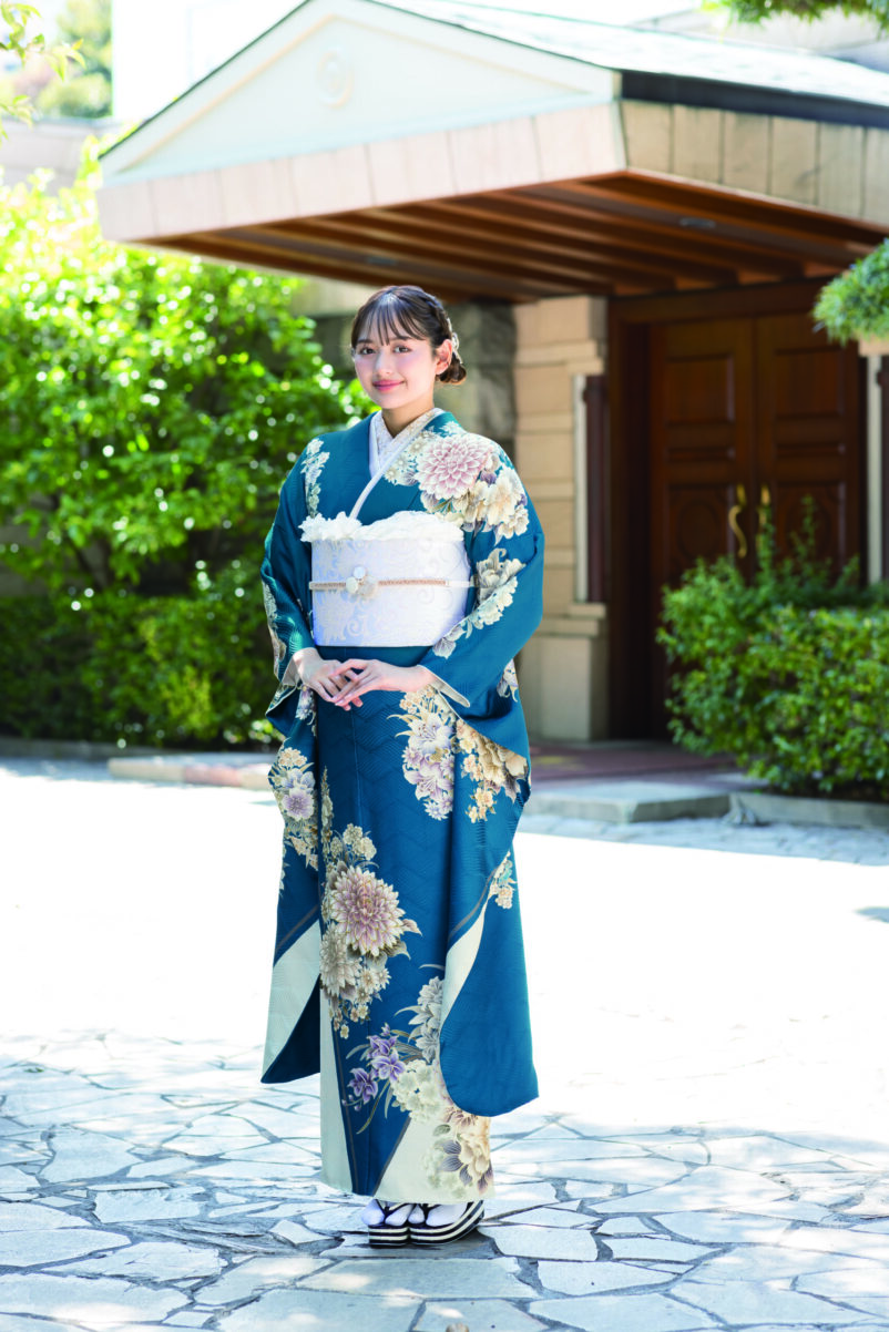 振袖フルセット‼️ターコイズブルーで素敵なお色 成人式振袖