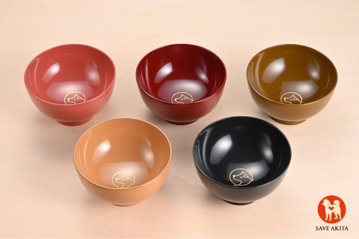 川連漆器×ハチふる 母椀(朱・鶯・撫子・白茶・群青) | ハチふる