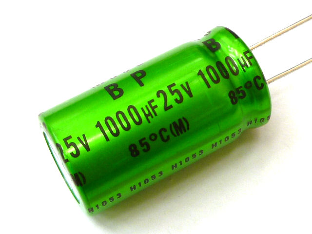 オーディオ用無極性電解コンデンサー1000μF25V85℃ ニチコンMUSE・ES