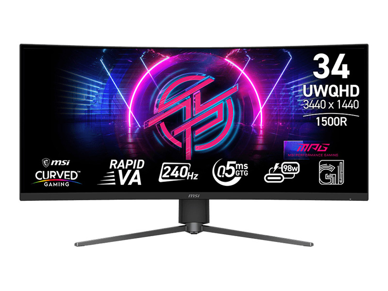 240Hz/UWQHD/RAPID VAパネル採用の34インチ曲面モニター「MPG 346CQRF