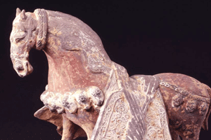 蔵整理品 中国清時代馬元験作 掛け軸 肉筆水彩絵※骨董