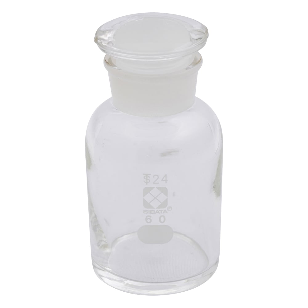 4-5031-02 共通摺合わせ広口試薬瓶 白色 60mL 017070-60A 【AXEL