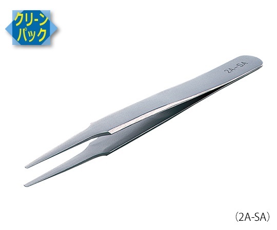 6-7905-54 MEISTER ピンセット SA(耐酸鋼)製 クリーンパック No.2A 2A