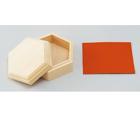 61-6039-89 木彫六角小箱(しな材) 30006 【AXEL】 アズワン