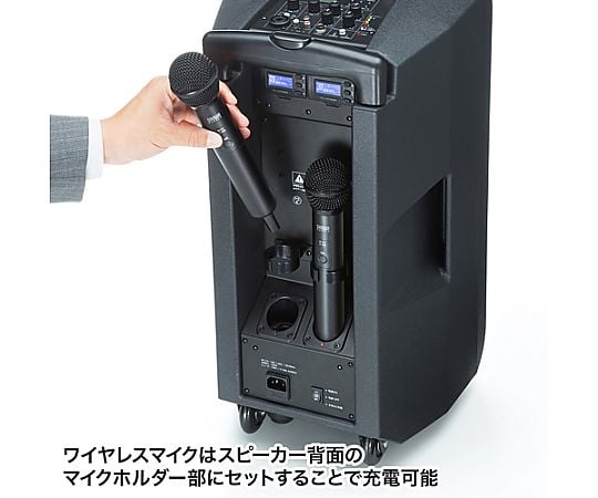 65-2197-16 ワイヤレスマイク付拡声器スピーカー EA763CJ-17 【AXEL