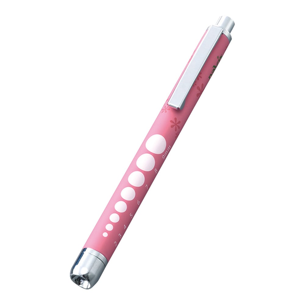 8-9555-02 ラバー調ソフトLEDペンライト（ロング） ピンク 【AXEL