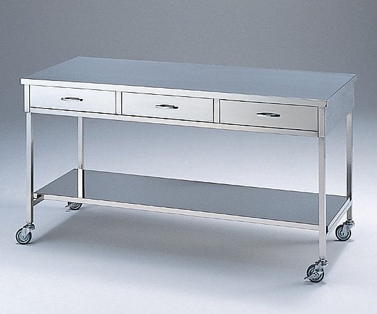 0-4592-04 ステンレス作業台(引出し付) 1800×600×800mm A-1800 【AXEL