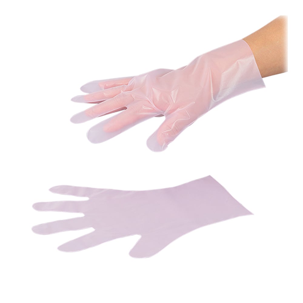 1-6164-03 サニメント手袋 PE エンボス付（エコノミー） L 1箱（100枚