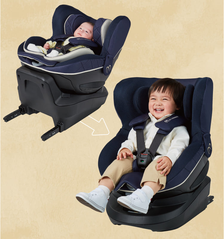 エールベベ クルット6i プレミアムエアリーチャイルドシート箱、説明書つき