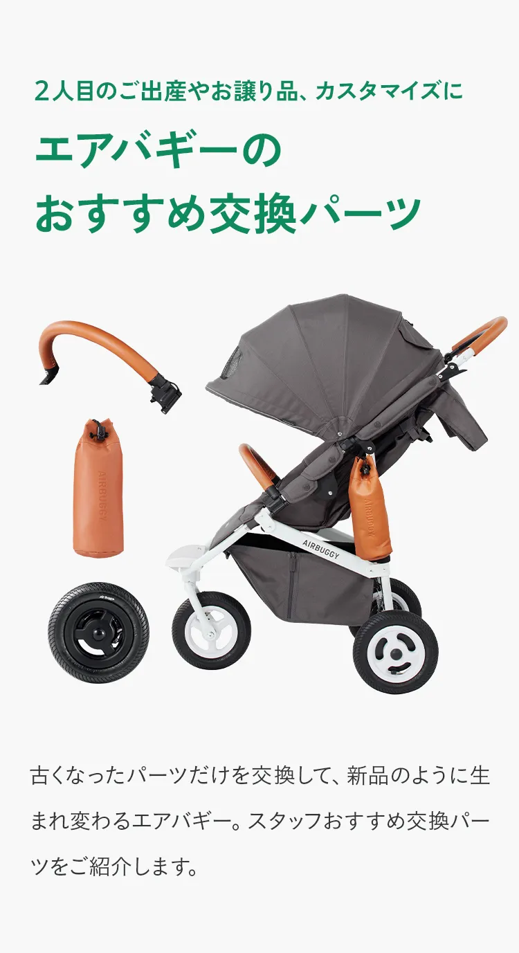エアバギー フレーム ブレーキ付き 合皮レザーエスプレッソ仕様 【公式