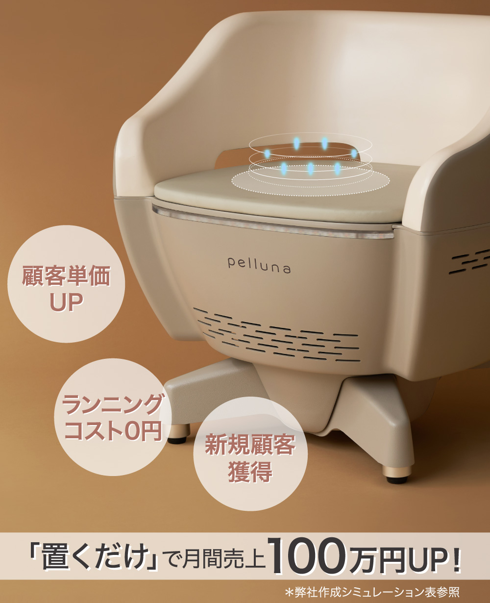 電磁パルス骨盤シートのみ 骨盤底筋トレーニングチェア | 業務用セルフ