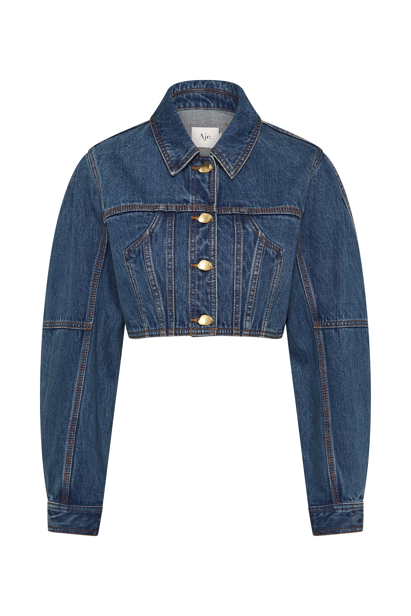 Phoenix Cropped Denim Jacket | Classic Wash | Aje – Aje ROW