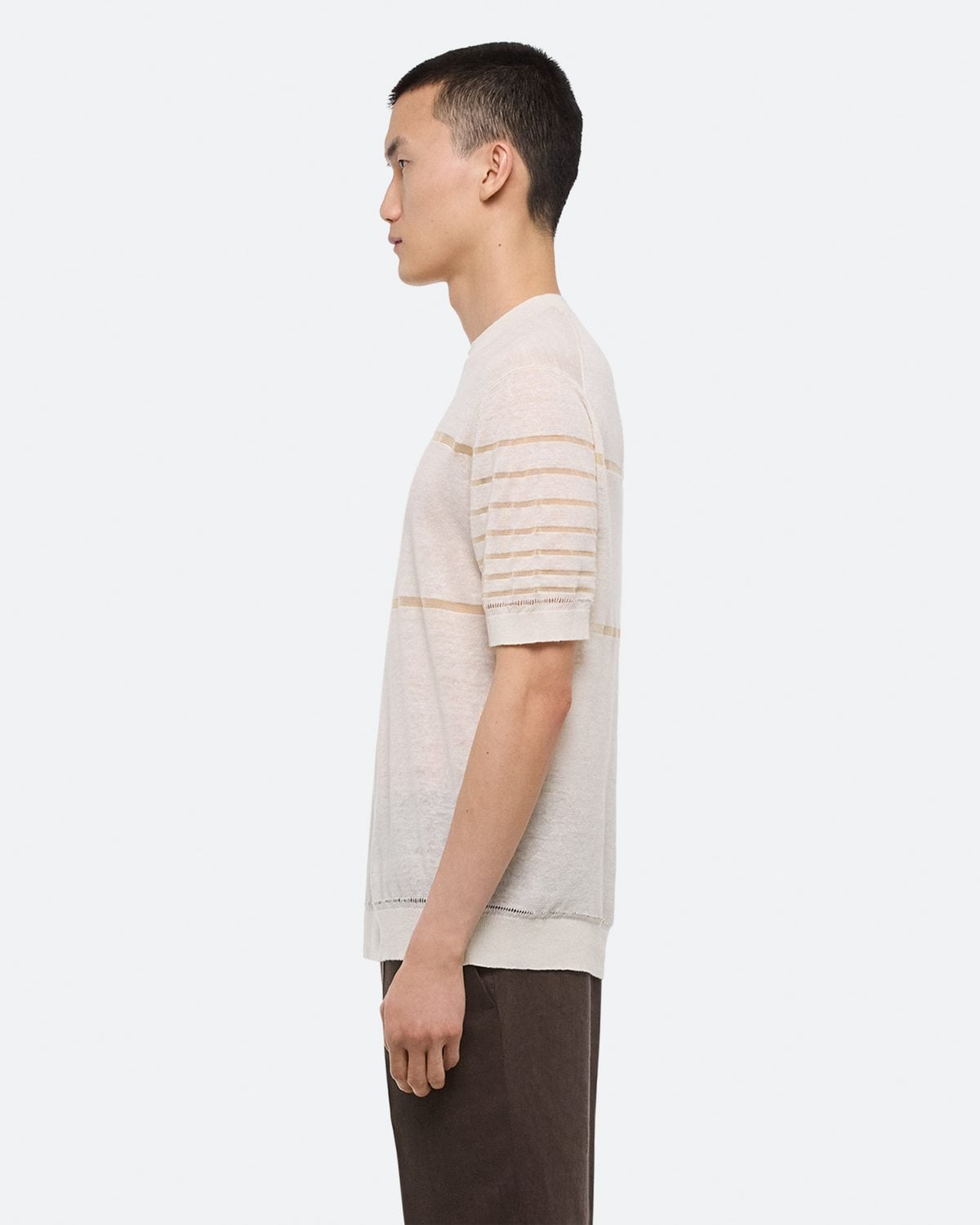 Helmut Lang Sheer Stripe Tee | HELMUTLANG.COM