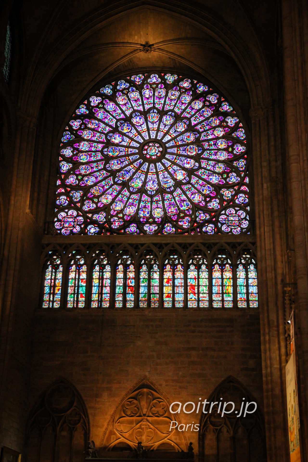 ☆幻想的☆ノートルダム大聖堂 パリ ステンドグラス グラスマスターズ