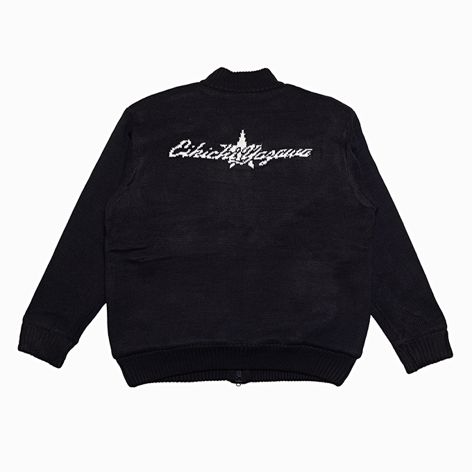 E.YAZAWA パーカー(ロゴ星) ブラック/シルバー L E.YAZAWA パーカー