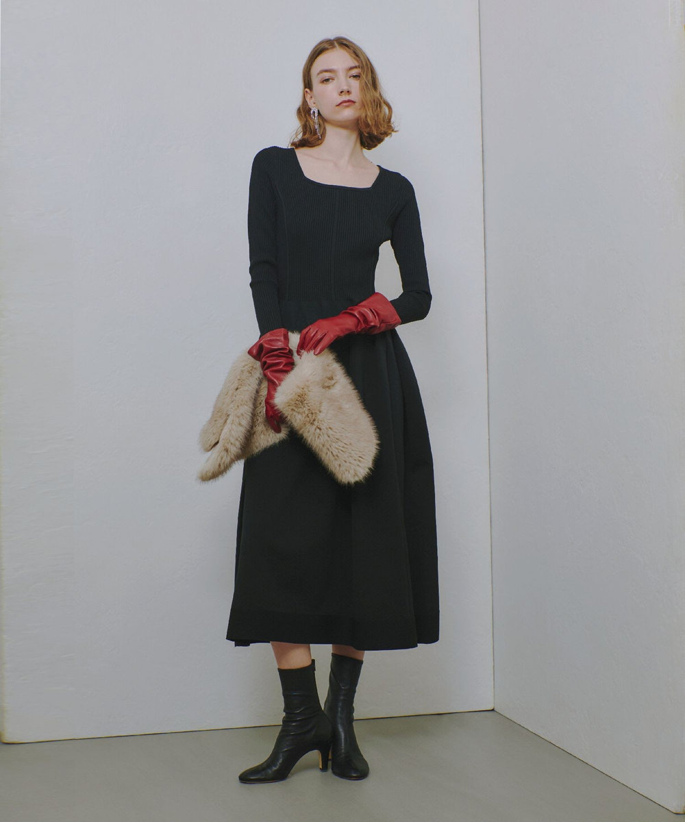 ウエストマークコクーンニットワンピース|allureville OFFICIAL SITE