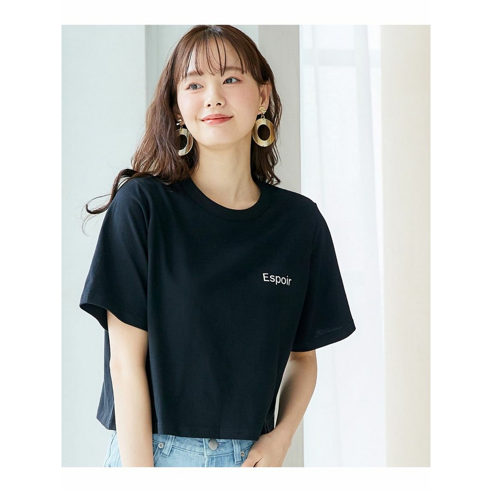 大きいサイズ クロップドコンパクトロゴTシャツ（miclat