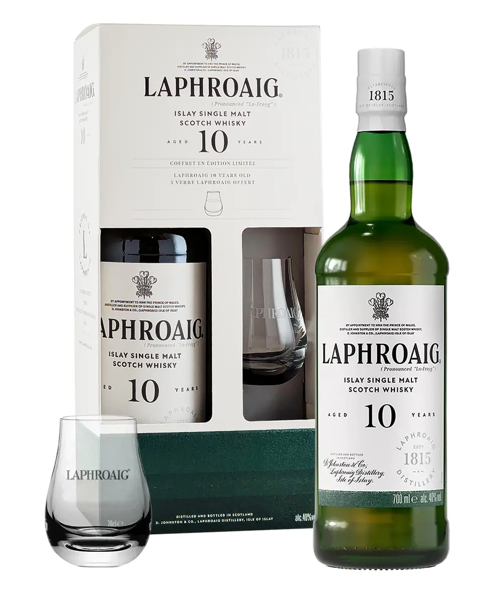 Laphroaig 10 years 0,7l 40% GB + pohár - Alkoholshop.hu