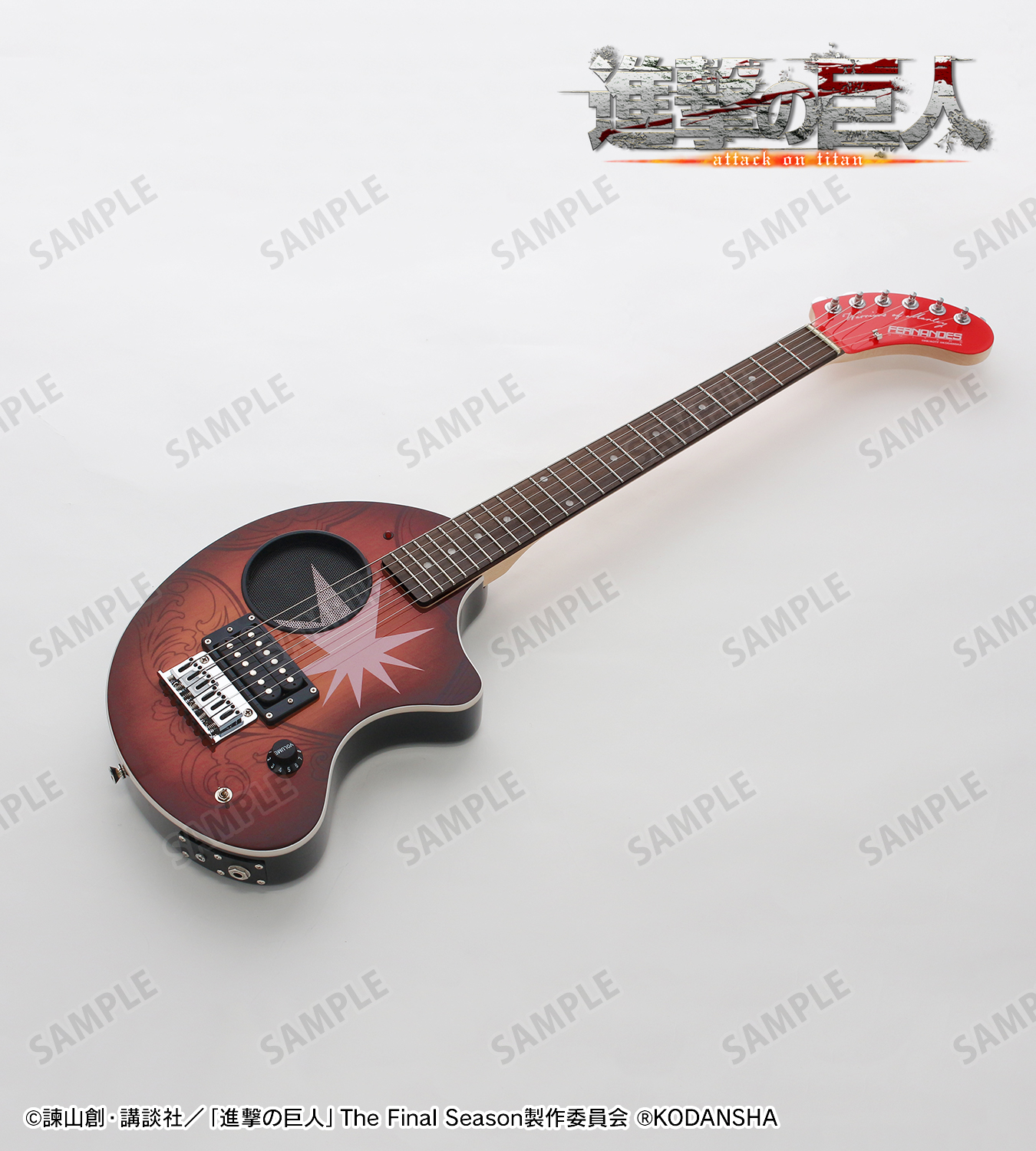 鬼滅の刃 猗窩座風ペイント エレキギター zo-3