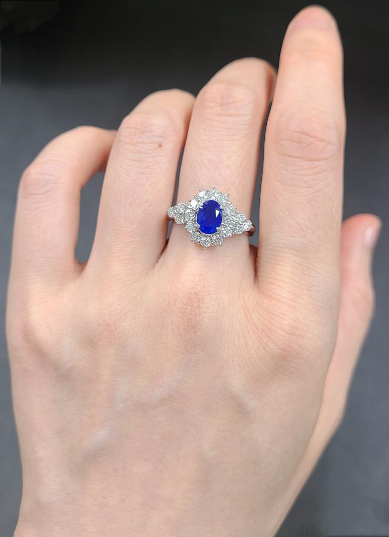 世界希少宝石！ネオンブルー0.6ct 天然アウイナイト 天然ダイヤモンド