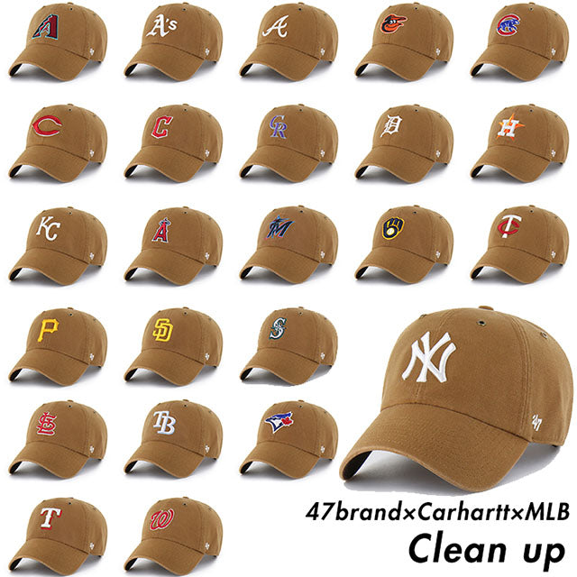 海外取寄 47ブランド MLB カーハート CARHARTT 47BRAND CLEAN UP BROWN