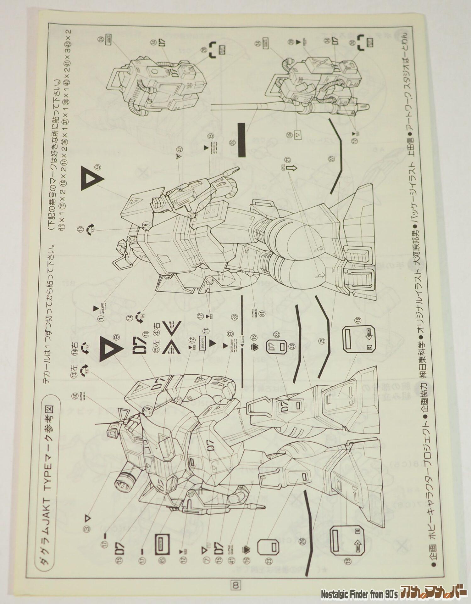 太陽の牙ダグラム コンバットアーマー タカラ 1/48 ミサイルポッド装着