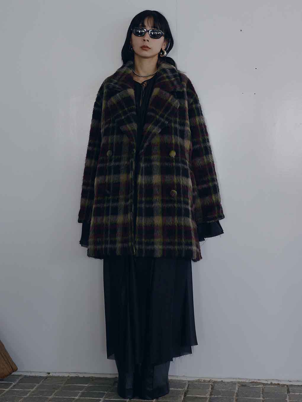 アメリヴィンテージ ADORABLE SHAGGY CHECK COAT