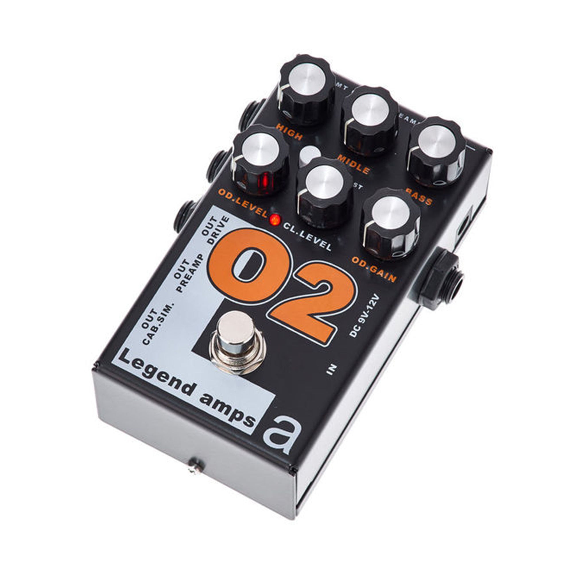 AMT O2 — 2 channels guitar preamp/distortion pedal (Orange) (w/o