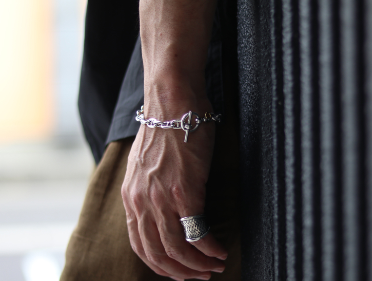 ブレスレット シルバー925 メンズ アンカーチェーン シェーヌダンクル