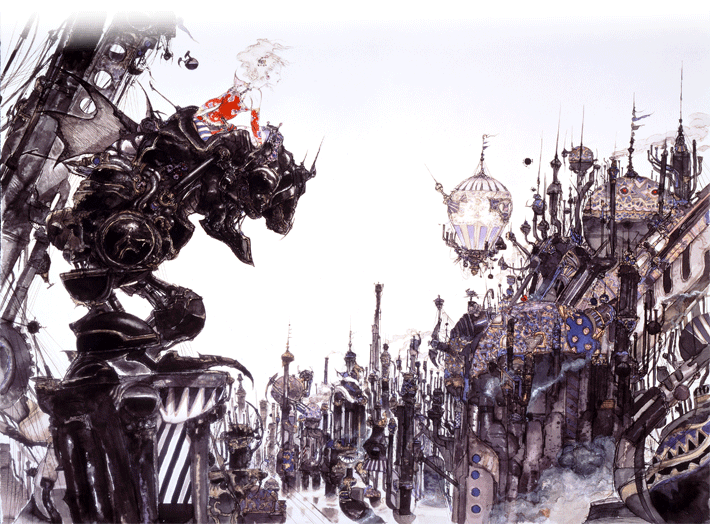 ファイナルファンタジーVI FF6 プレイマット ティナ 街 天野喜孝