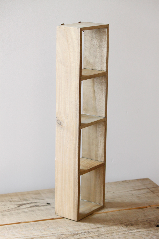 ミハス・フォーティアシェルフ/棚/白/アイアンと木製の4段シェルフ