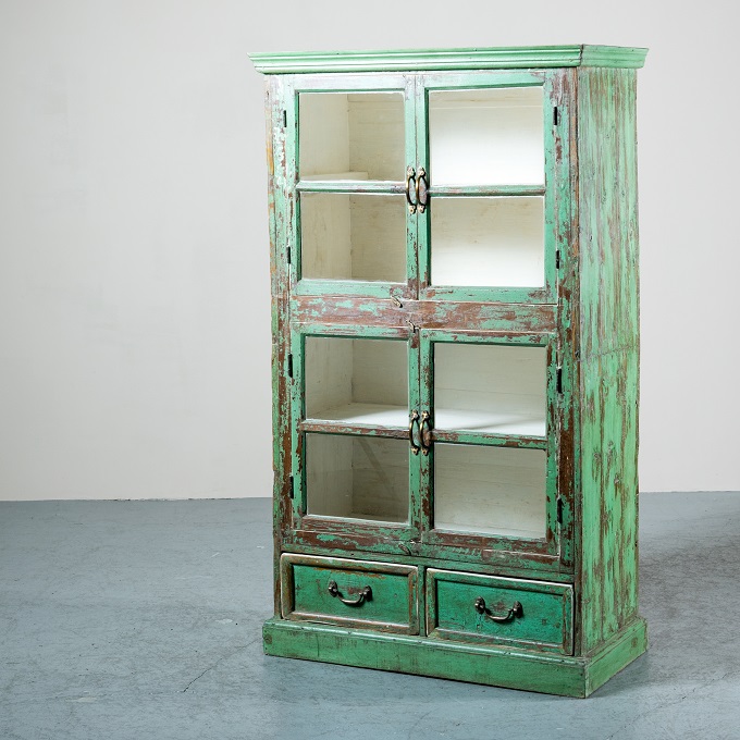 ガラスキャビネット アンティーク家具 おしゃれ 通販