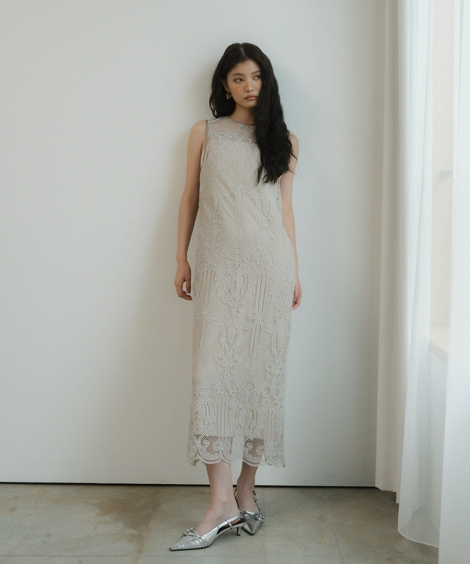 chemical lace zipper dress | ANDRESD